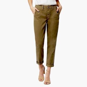 Sam Edelman The Morrison Slim Stretch Twill Pants Womens Size 24 Olive NWT
